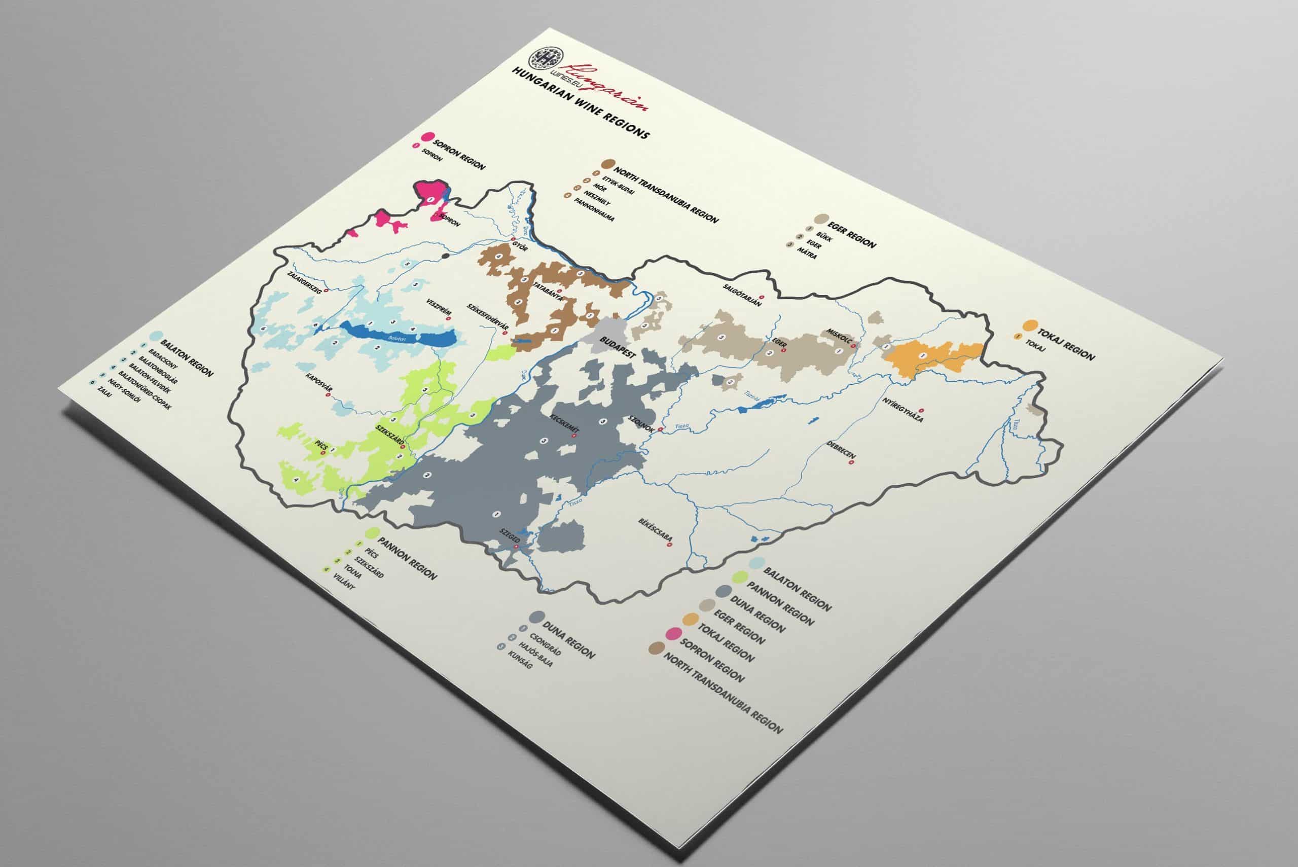 Wine region map
