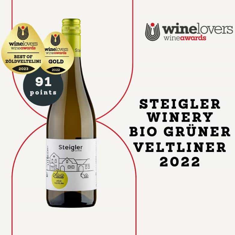 Steigler Premium Bio Grunel Veltliner Sopron 2022 gold medal