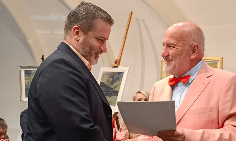 Péter Baranyai chief winemaker of Garamvári at the award ceremony (Photo: Marianna Hajdú, Somogyi Hírlap)