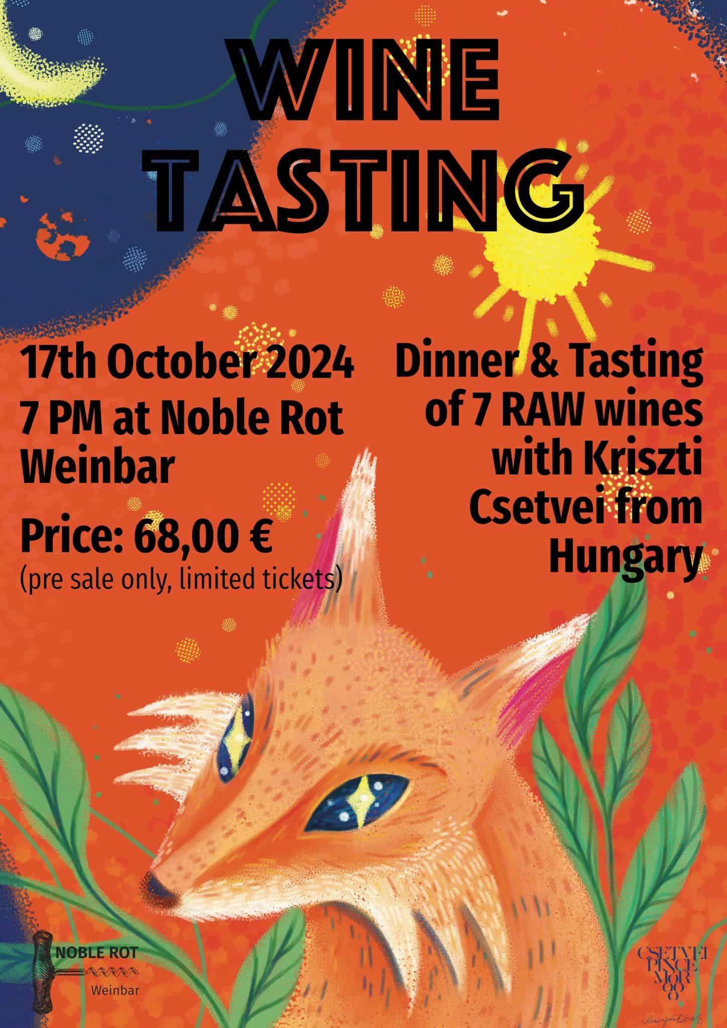 Csetvei tasting at Noble Rot Wein Bar Berlin October 2024