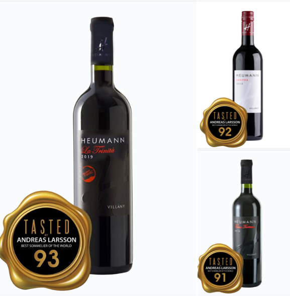 Heumann wines and their Andreas Larsson points in 2024 (Villány, Hungary)