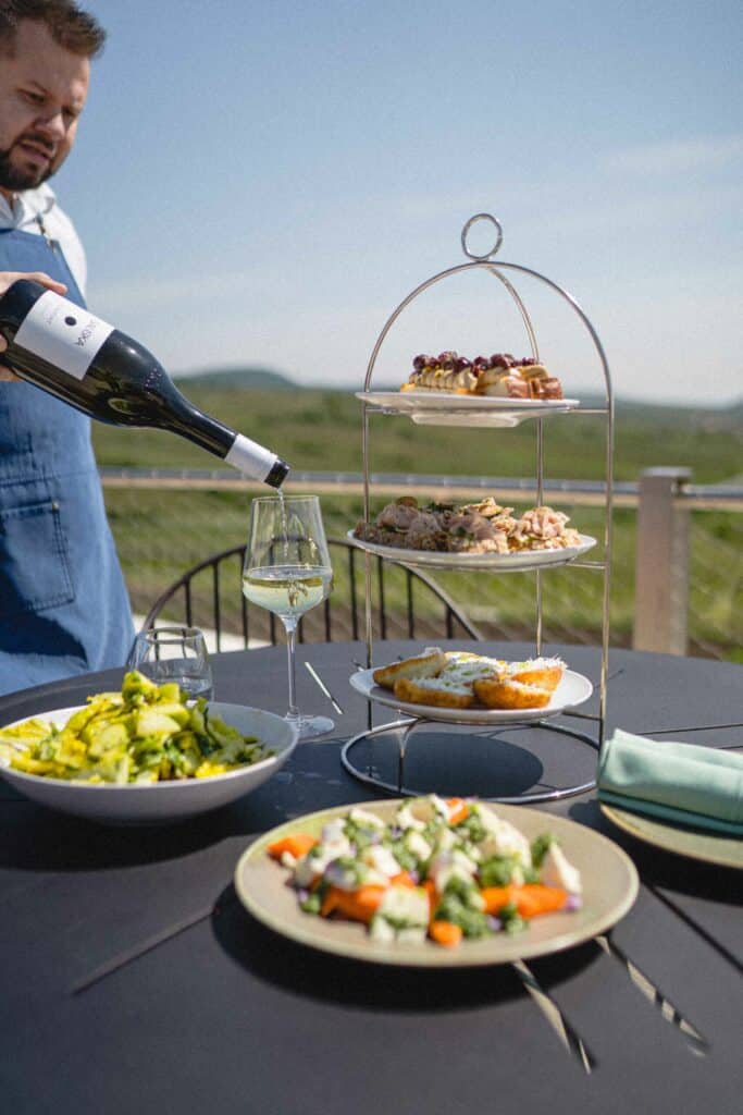 Sauska Tokaj wine bar and Padi restaurant wine terrace
