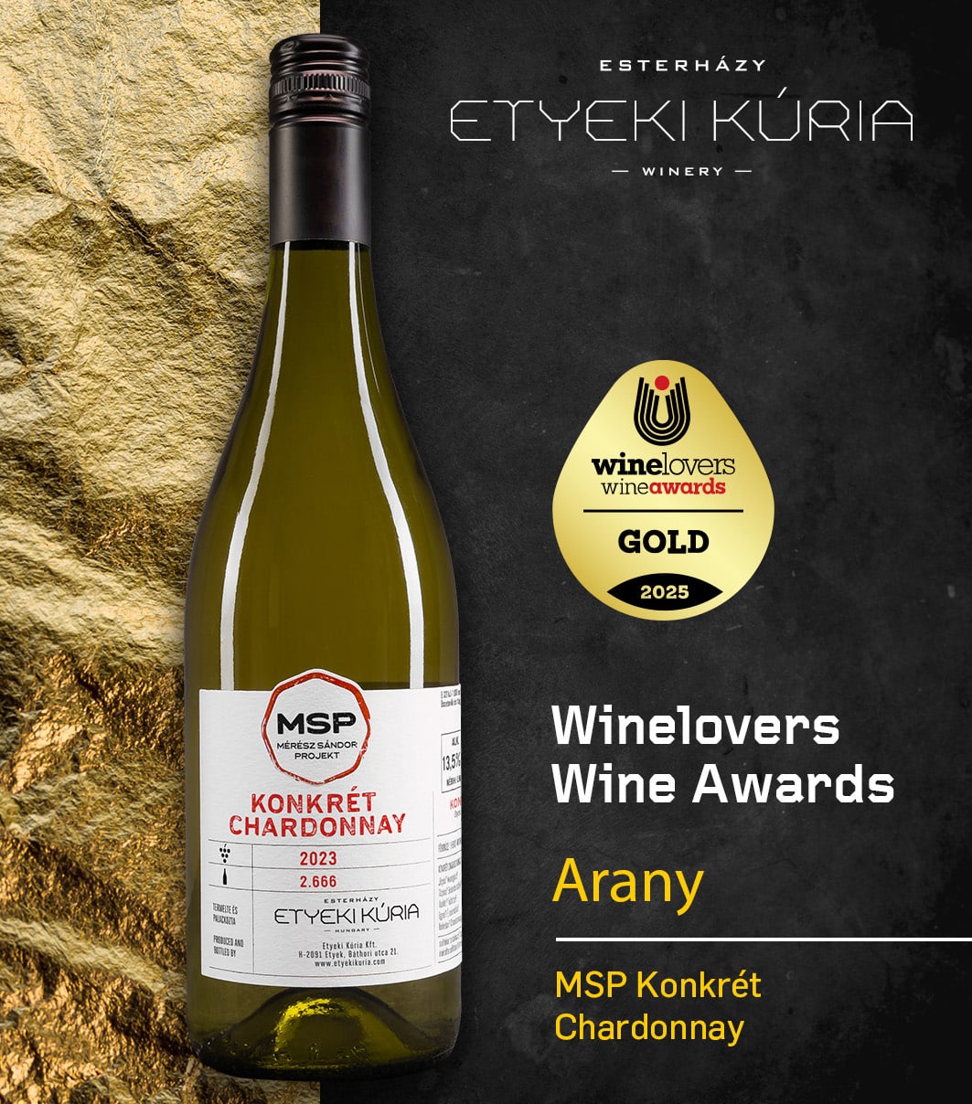 Etyeki Kúria Konkrét Chardonnay Etyek 2023 gold medal Hungary