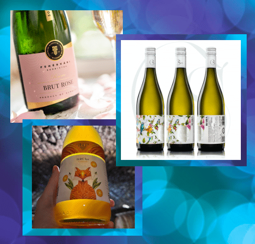 Hungarian bubblies: Fehérvári Reserve Brut Rose, Cseri Blabla, Csetvei Juhfark petnat
