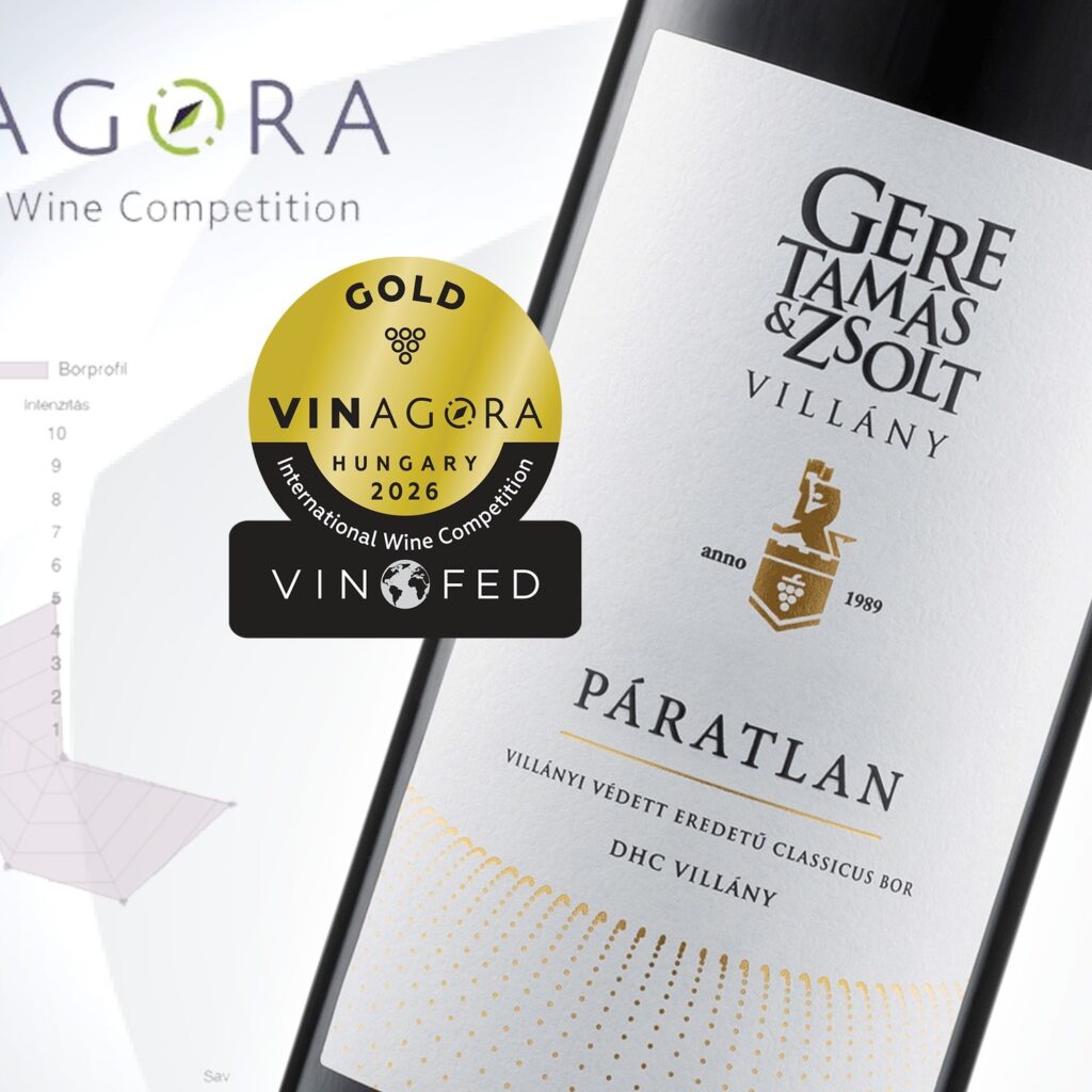 Gere Tamás & zsolt Páratlan red blend Villány Hungary gold medal