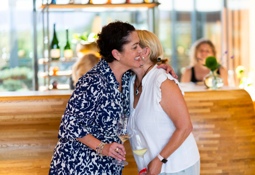 Andrea Sauska and Ágnes Németh (Hungarianwines.eu) at Sauska Tokaj during the 7th Hungarian Gettogether in 2024