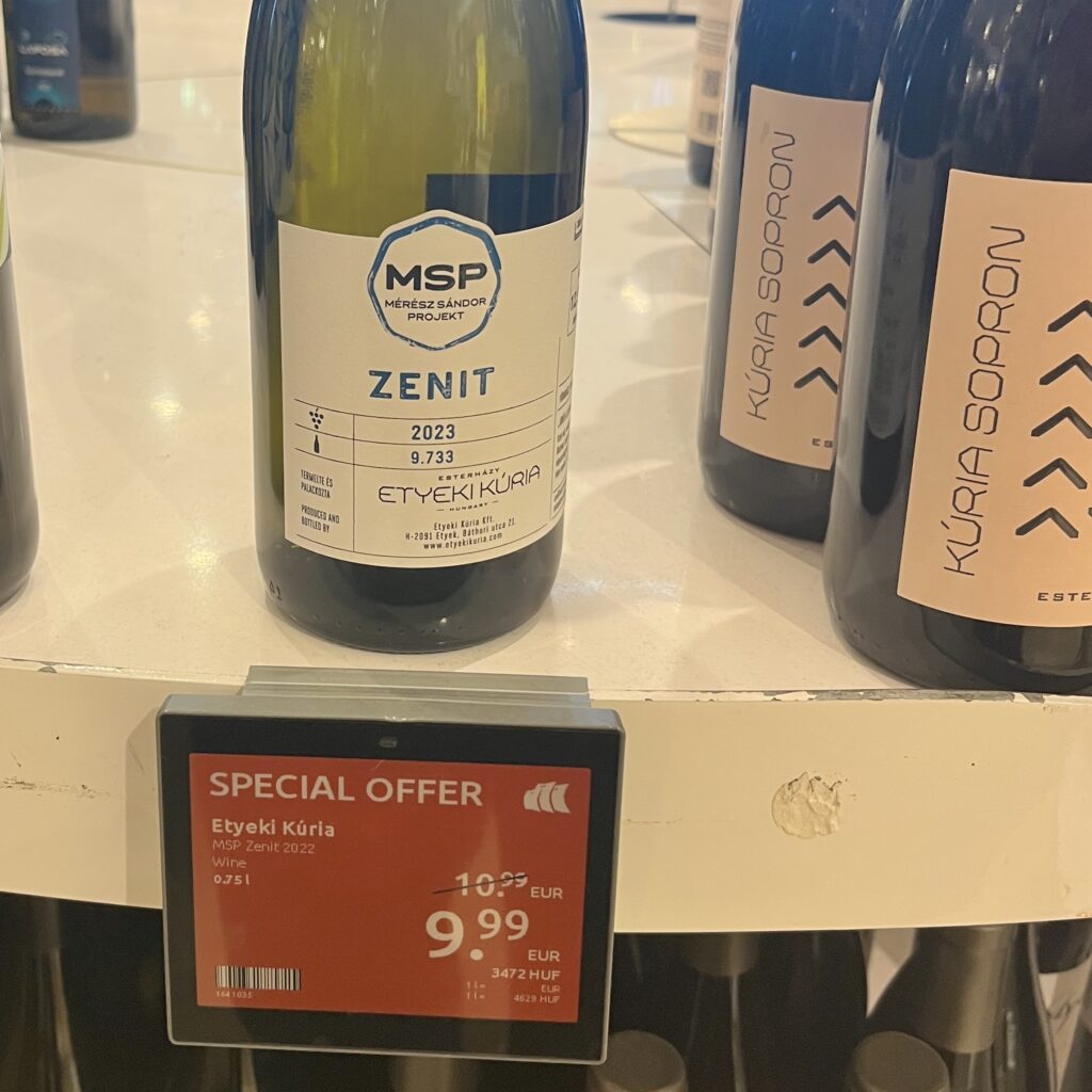 meresz-sandor-zenit-wine-etyek-budapest-airport Etyeki Kúria MSP Zenit 2023 white wine at Budapest Airport Hungary