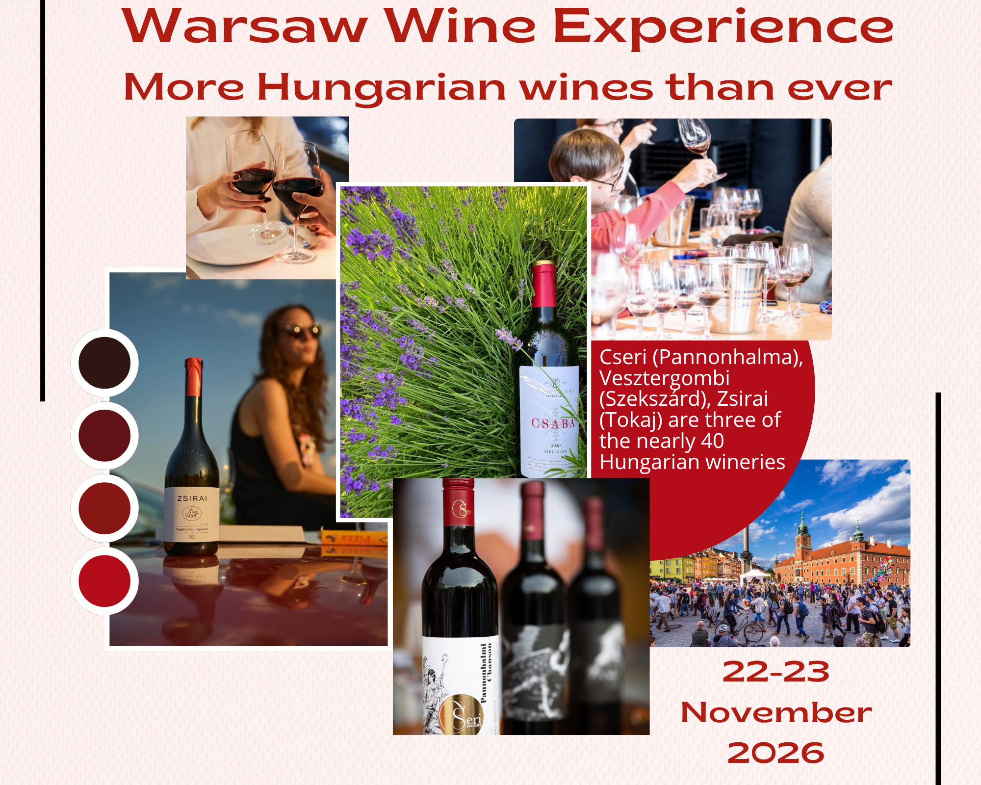 Cseri, Vesztergombi and Zsirai Hungarian wineries in Warsaw