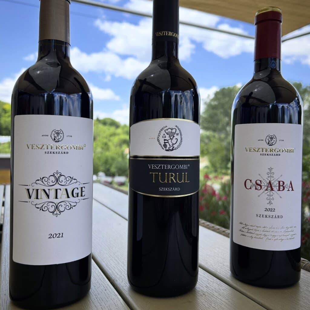 Vesztergombi wines, Szekszárd, Hungary: Vintage, Turul, Csaba